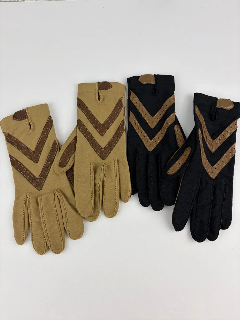 Vintage 70s 80s Isotoner for Hands Beautiful Aris Driving Hand Gloves Set Of Two